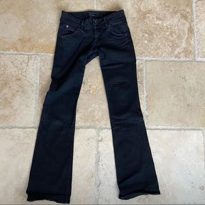 Hudson low rise boot cut denim jeans in black